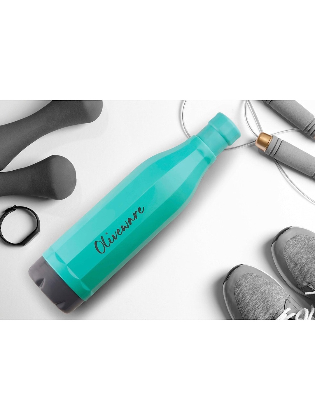 

SOPL-OLIVEWARE Blue & Black Typography Printed Water Bottle