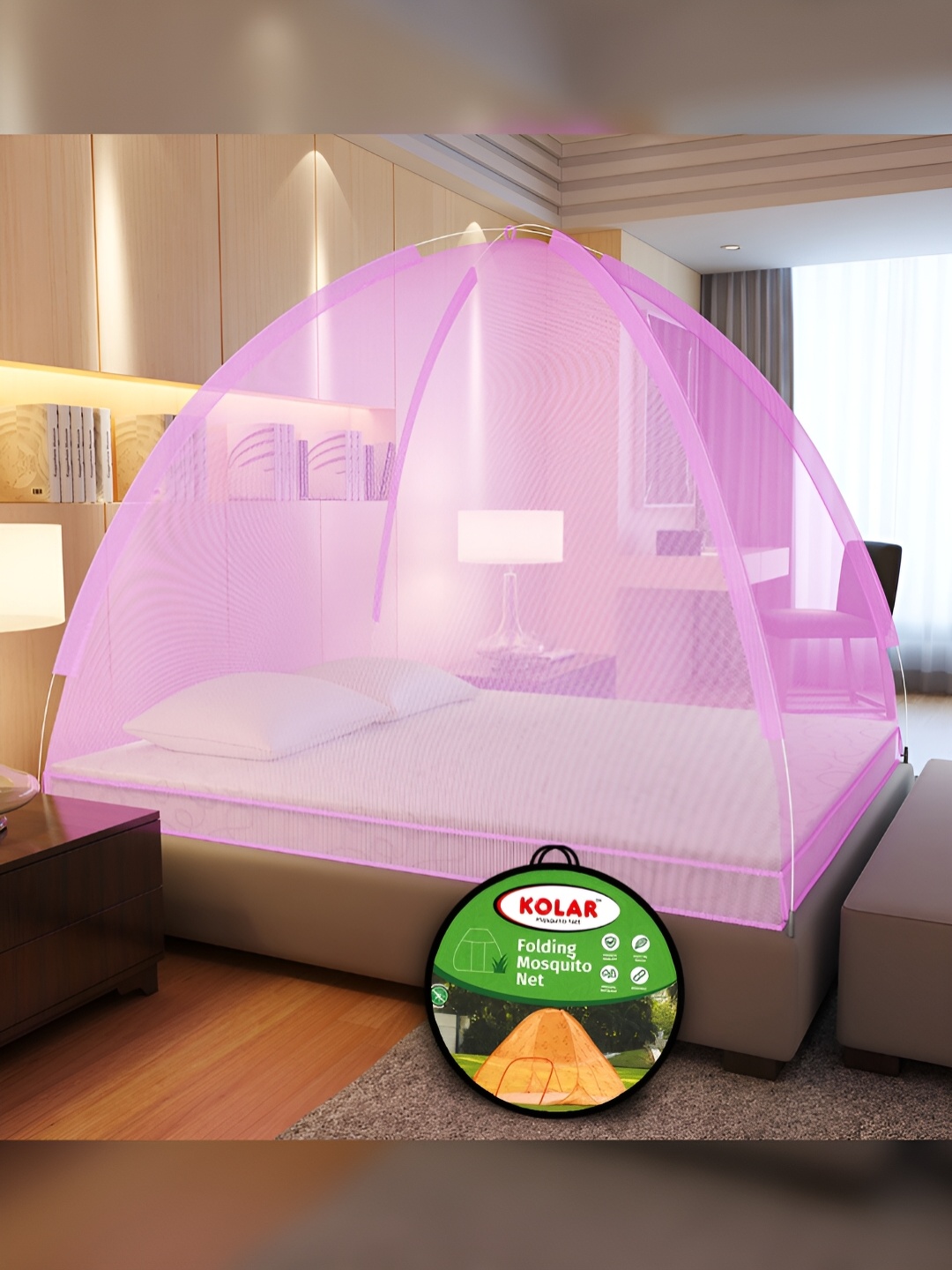 

KOLAR Pink King Size Tent Mosquito Net