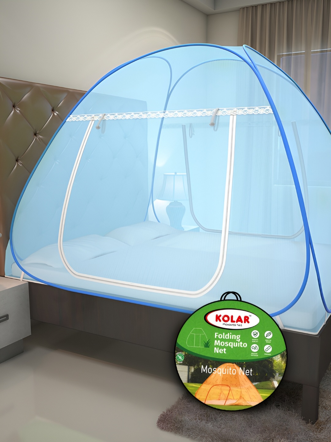 

KOLAR Blue King Size Tent Mosquito Net
