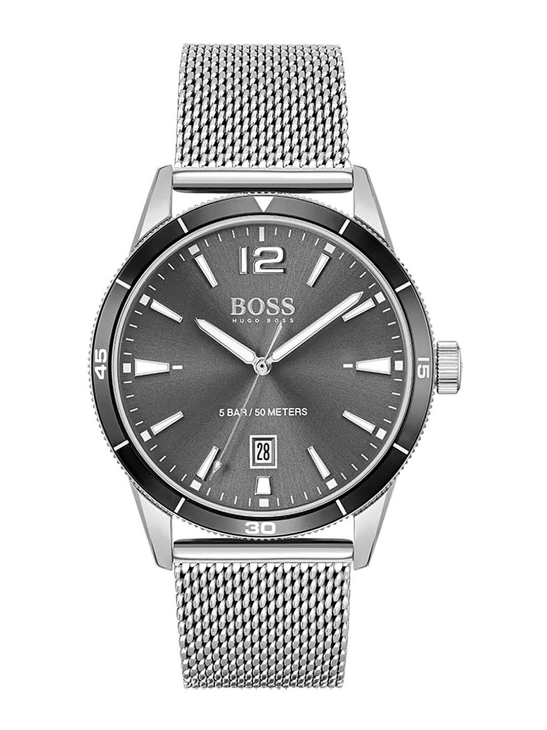 

BOSS Men Stainless Steel Bracelet Style Straps Analogue Watch 1513900, Grey