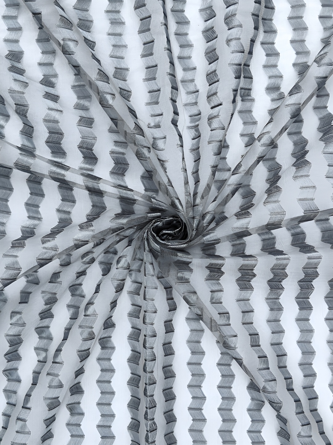 

Lunar Days Grey & White Set of 3 Floral Sheer Long Door Curtain