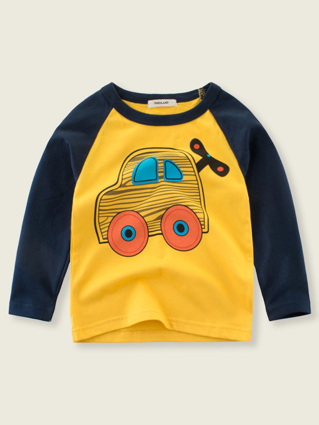 

INCLUD Boys Navy Blue Printed T-shirt