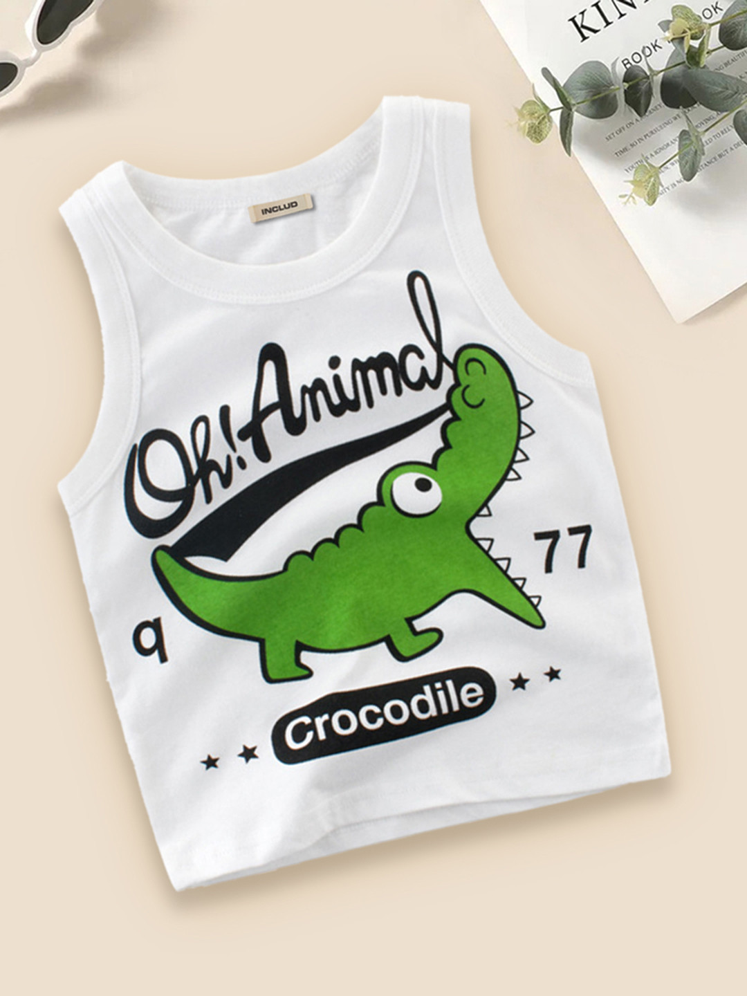 

INCLUD Boys White Printed T-shirt