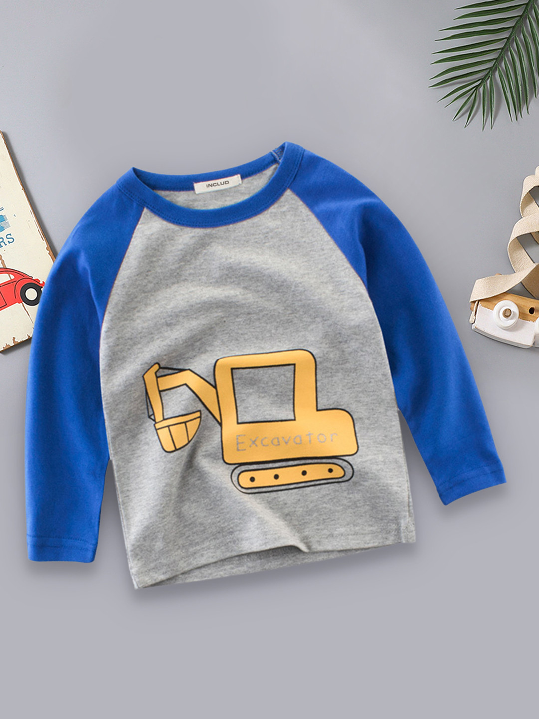 

INCLUD Boys Blue Printed T-shirt