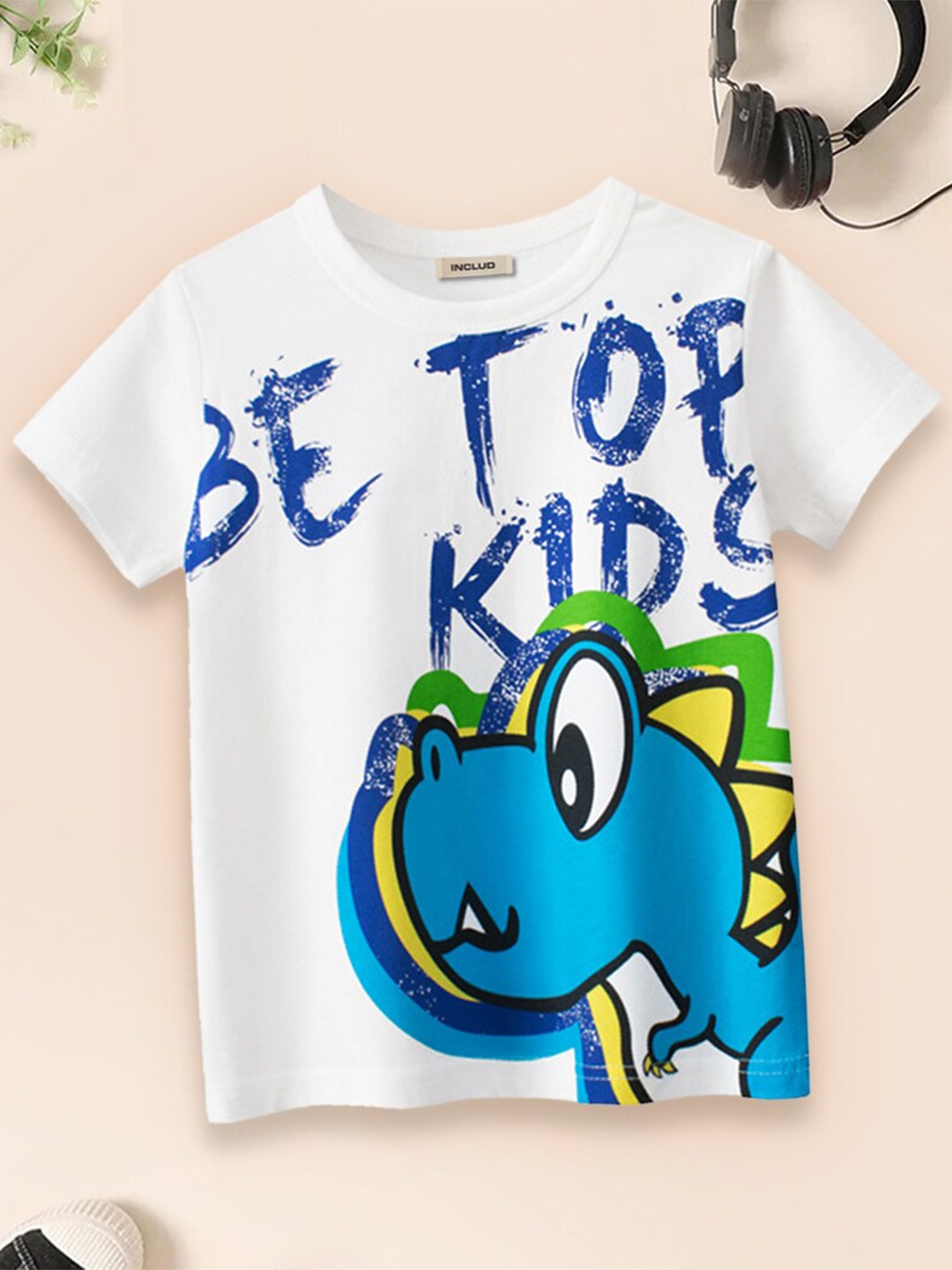 

INCLUD Boys Graphic Printed T-Shirt, White