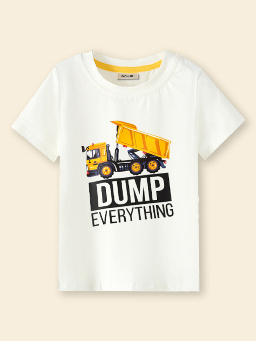 

INCLUD Boys White Printed T-shirt