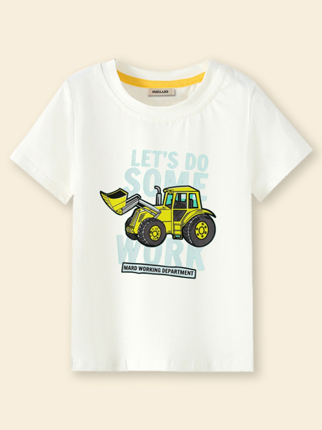 

INCLUD Boys White Printed T-shirt