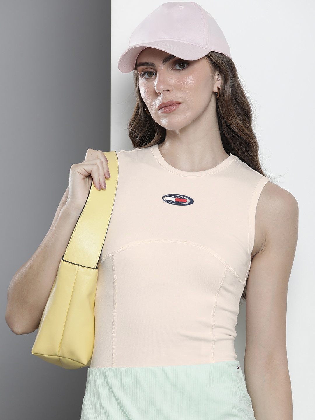 

Tommy Hilfiger Women Solid Sleeveless Bodysuit, Beige