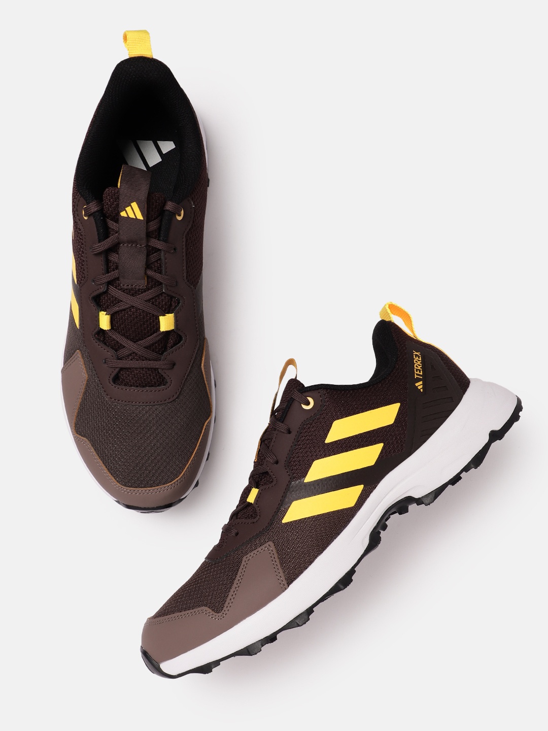 

ADIDAS Men Woven Design Prohiker Trekking Shoes, Brown