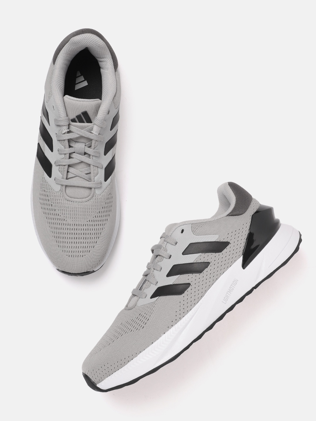 

ADIDAS Men LightRun Lit Running Shoes, Grey