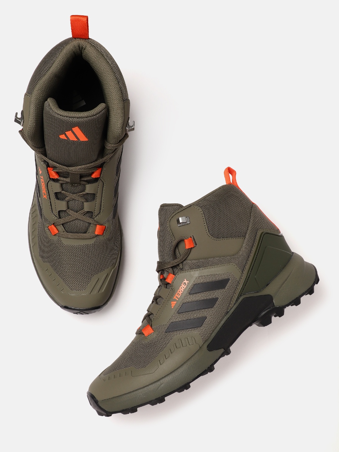 

ADIDAS Men Woven Design Fast Rockr Trekking Shoes, Olive