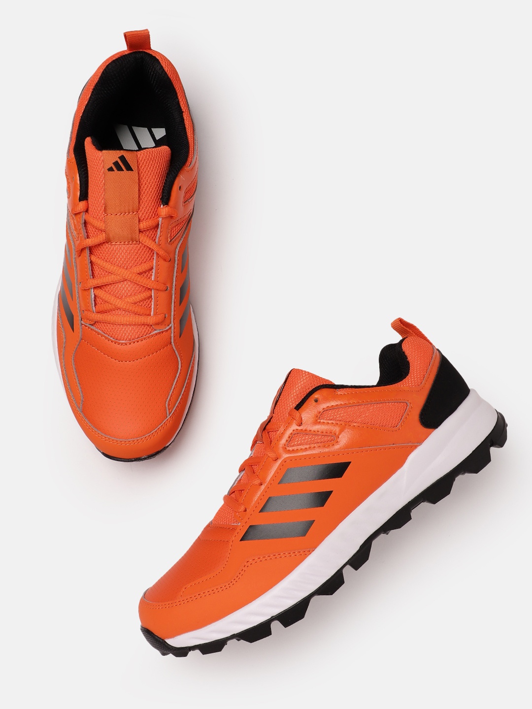 

ADIDAS Men Woven Design Cri Rise V2 Cricket Shoes, Orange