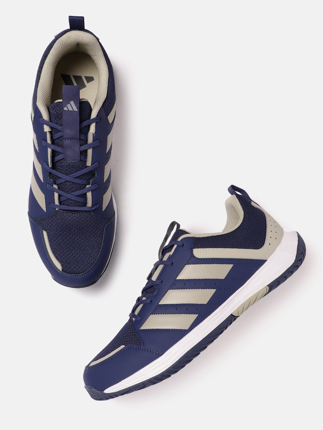 

ADIDAS Men Woven Design Tennis SMOL Shoes, Navy blue