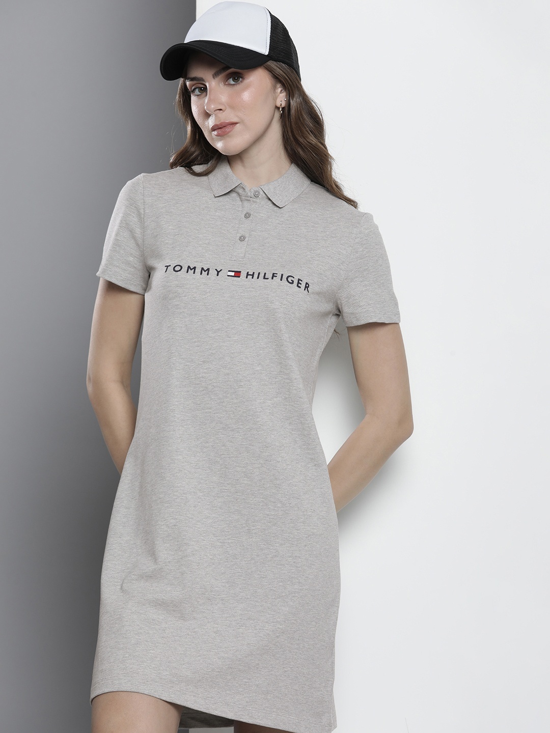 

Tommy Hilfiger Solid T-shirt Dress, Taupe