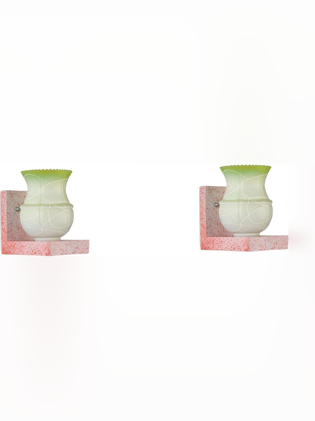 

Afast White & Green 4 Pieces Abstract Shaped Glass Wall Lamps