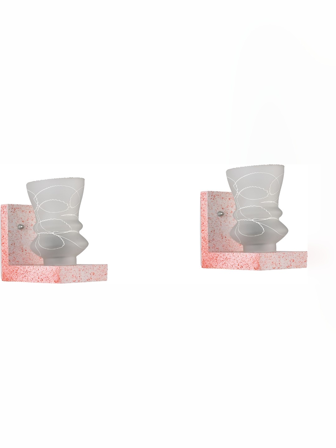 

Afast White 2 Pieces Abstract Shaped Glass Wall Lamps