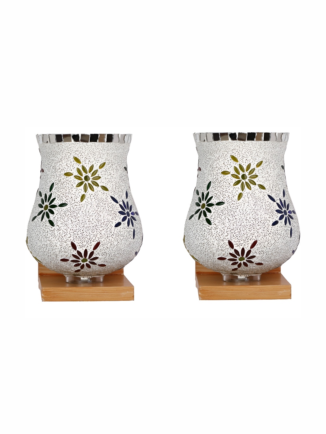 

Afast White & Blue 2 Pieces Abstract Shaped Glass Wall Lamps