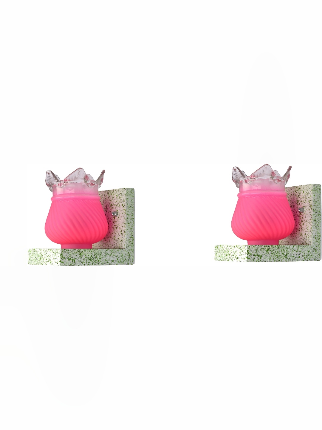 

Afast Pink 2 Pieces Glass Wall Lamp