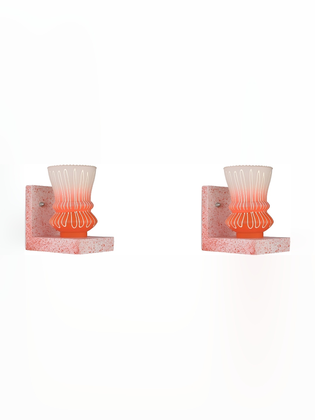 

Afast Orange 2 Pieces Glass Wall Lamp