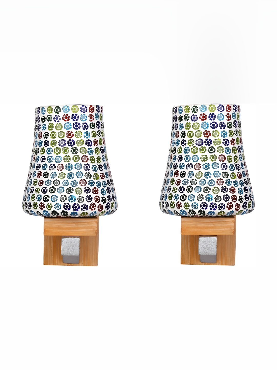 

Afast White & Blue 2 Pieces Glass Wall Lamp