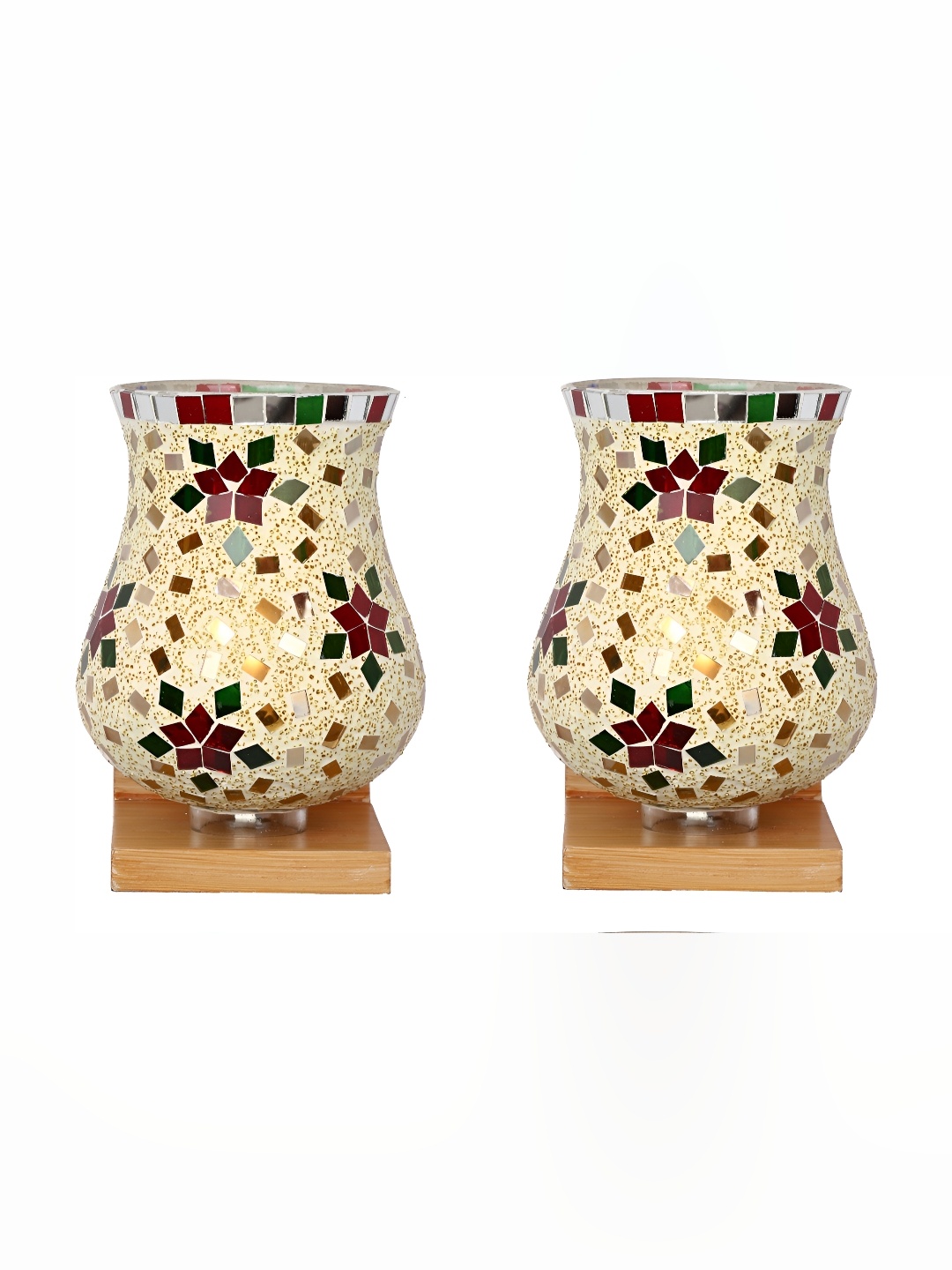 

Afast White & Red 2 Pieces Textured Abstract Shaped Contemporary Glass Wall Lamps