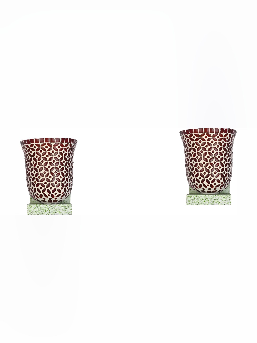 

Afast Brown & White 2 Pieces Textured Abstract Shaped Contemporary Glass Wall Lamps