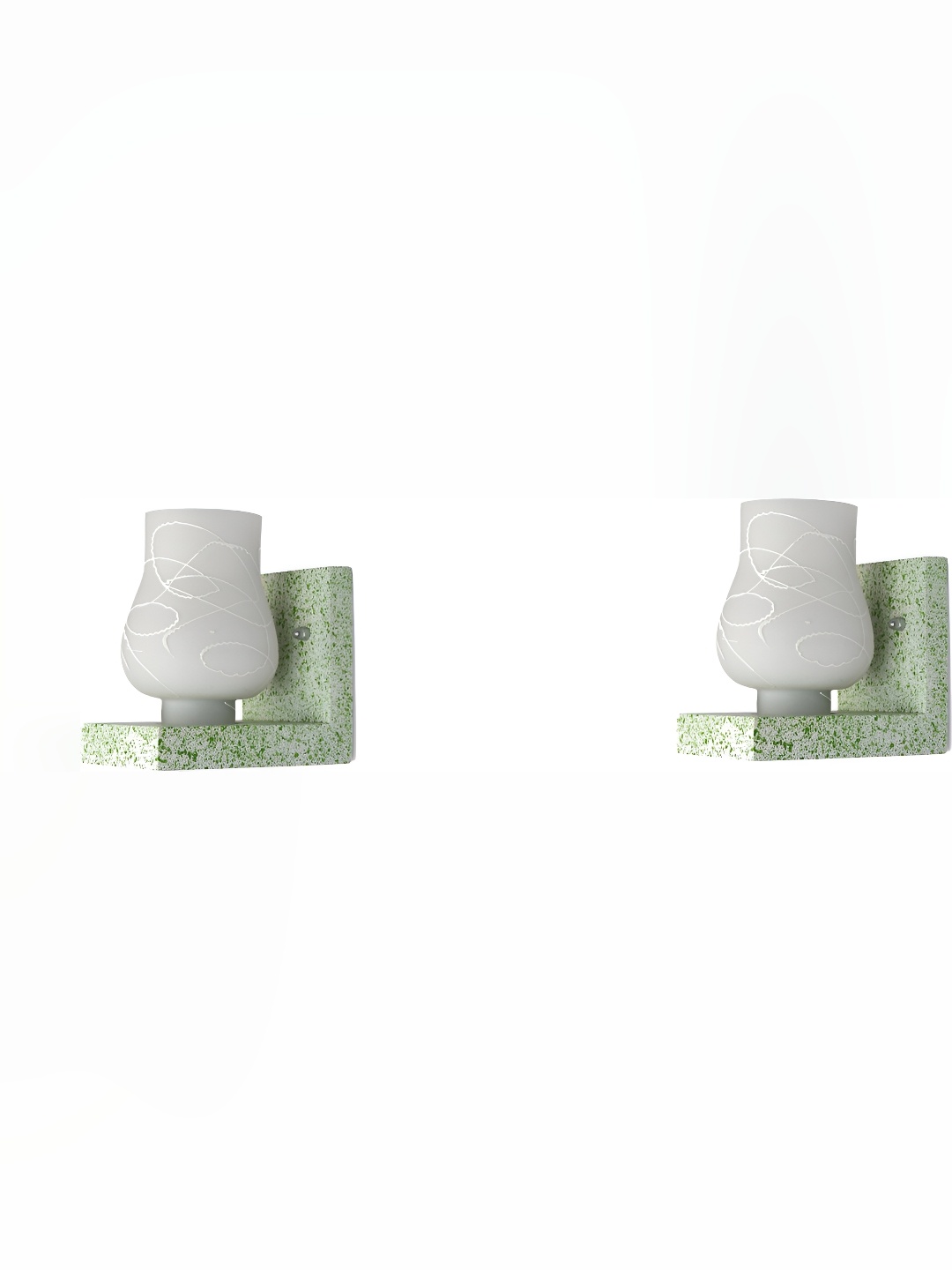 

Afast White 2 Pieces Abstract Shaped Glass Wall Lamps