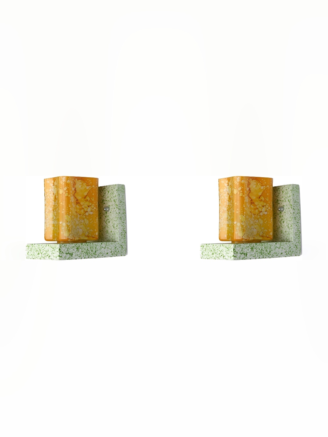 

Afast Yellow & White 2 Pieces Rectangular Glass Wall Lamps