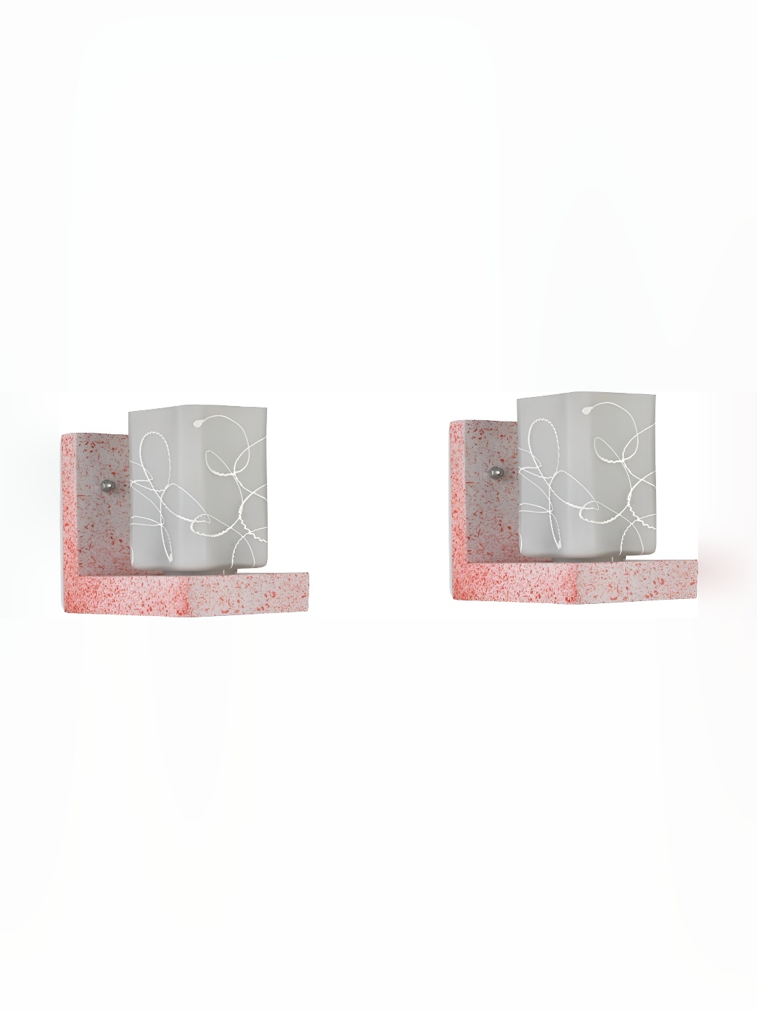

Afast White 2 Pieces Rectangular Glass Wall Lamp