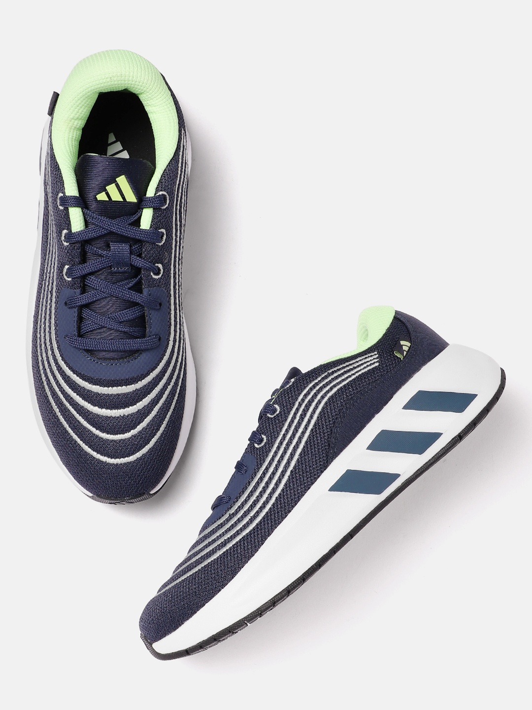 

ADIDAS Men Woven Design Cloud Tec Running Shoes, Navy blue