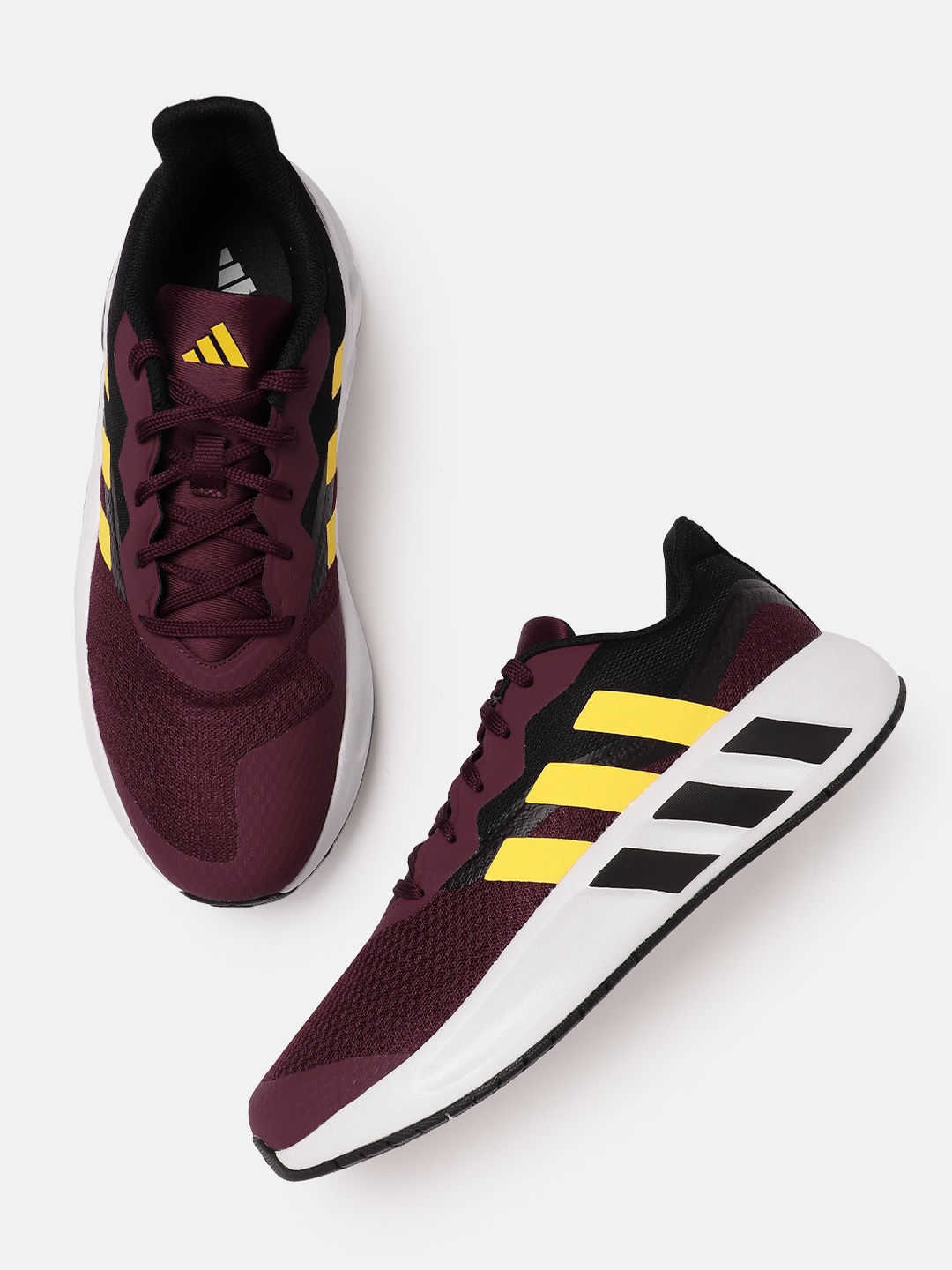 

ADIDAS Men Woven Design Adilaska Running Shoes, Maroon