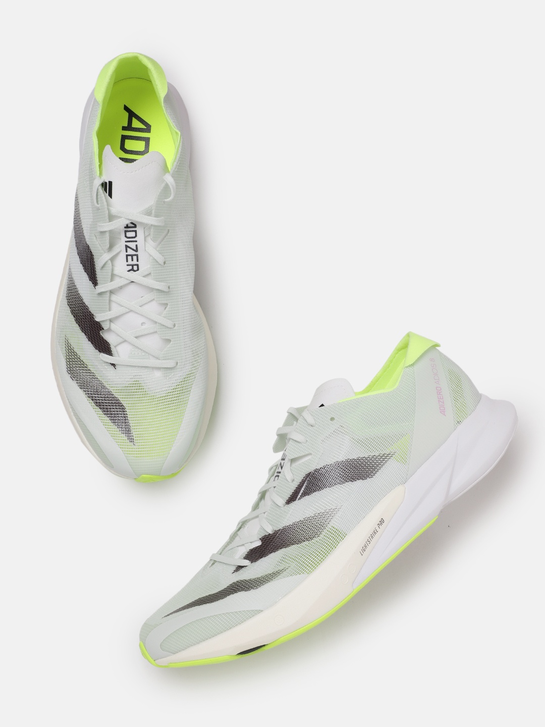 

ADIDAS Men Woven Design Adizero Adios 8 Running Shoes, Green