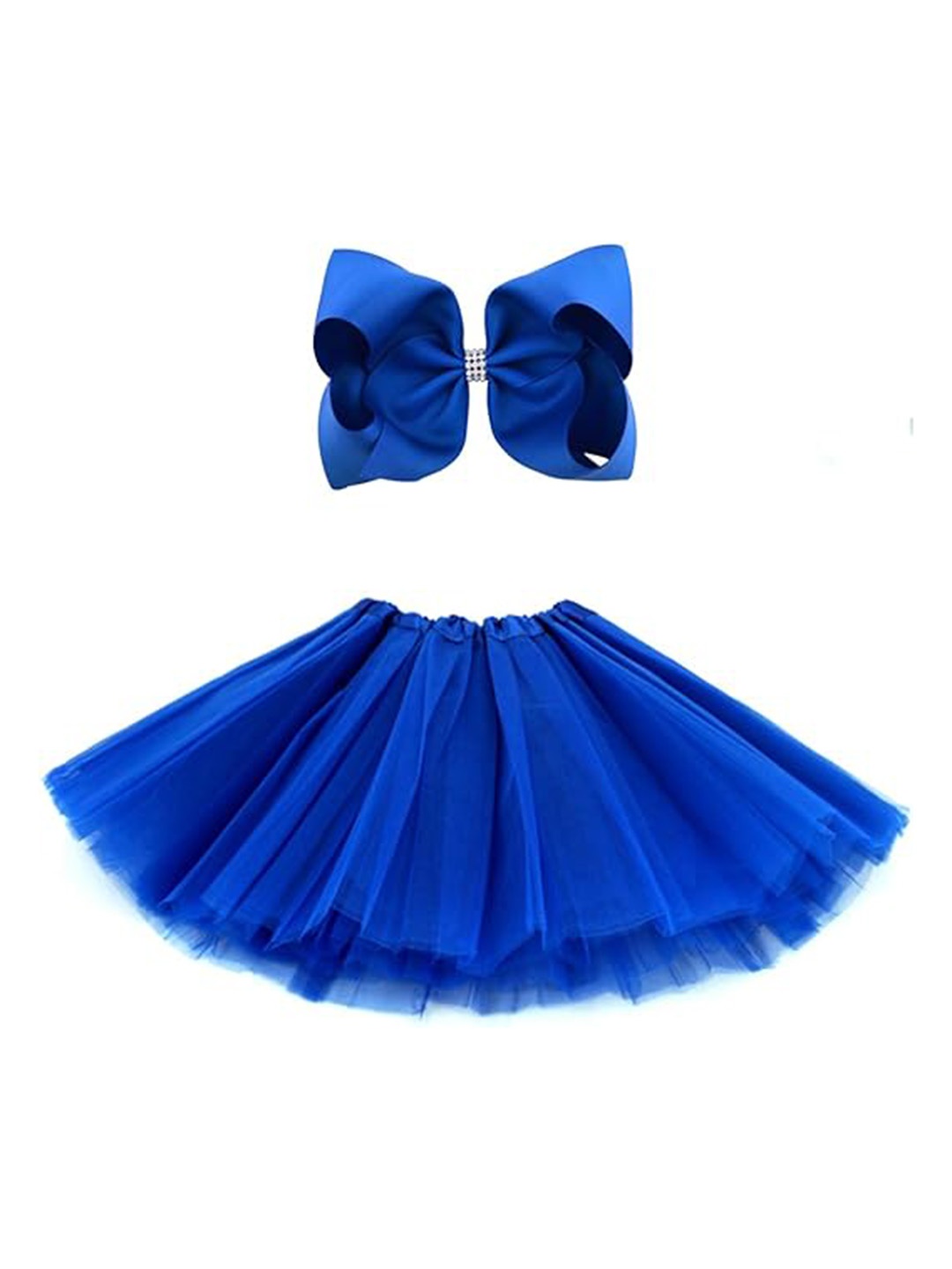 

TILISM Girls Flared Skirt With Bow, Blue