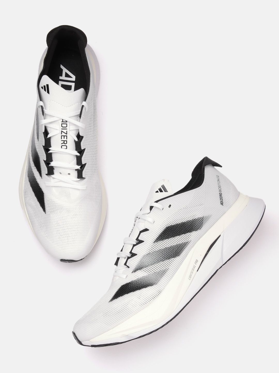 

ADIDAS Men Woven Design Adizero Boston 12 M Running Shoes, White