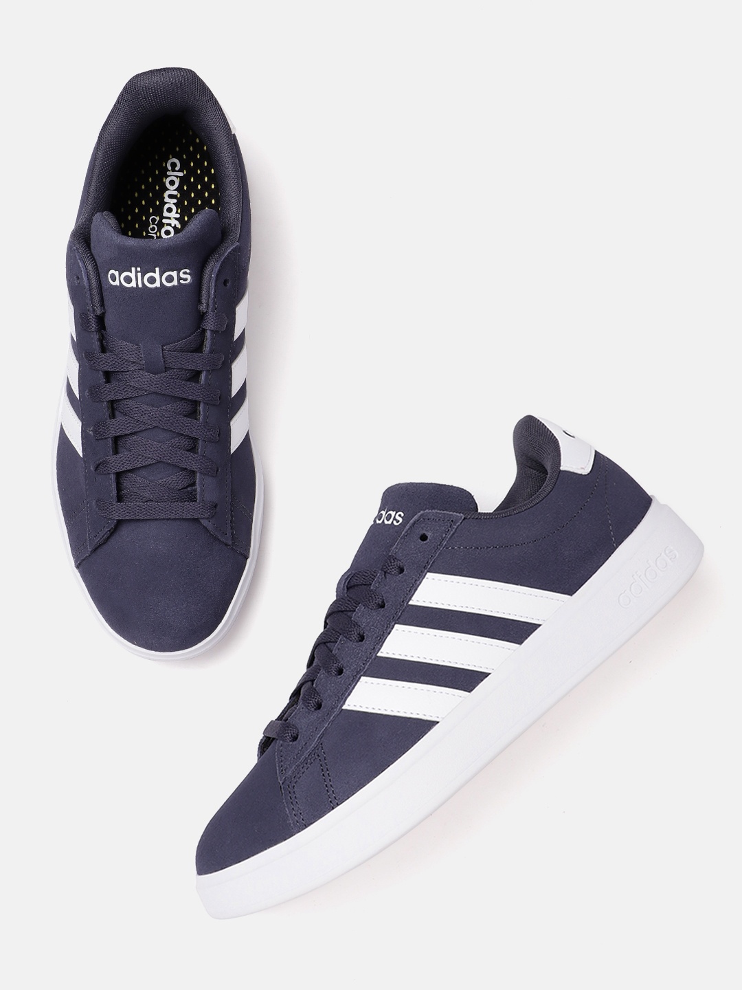 

ADIDAS Men Leather Grand Court 2.0 Tennis Shoes, Navy blue