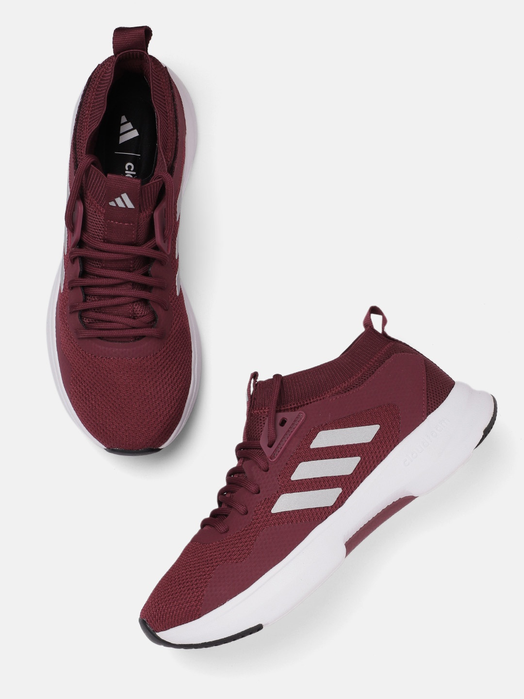 

ADIDAS Women AirStride Walking Shoes, Burgundy
