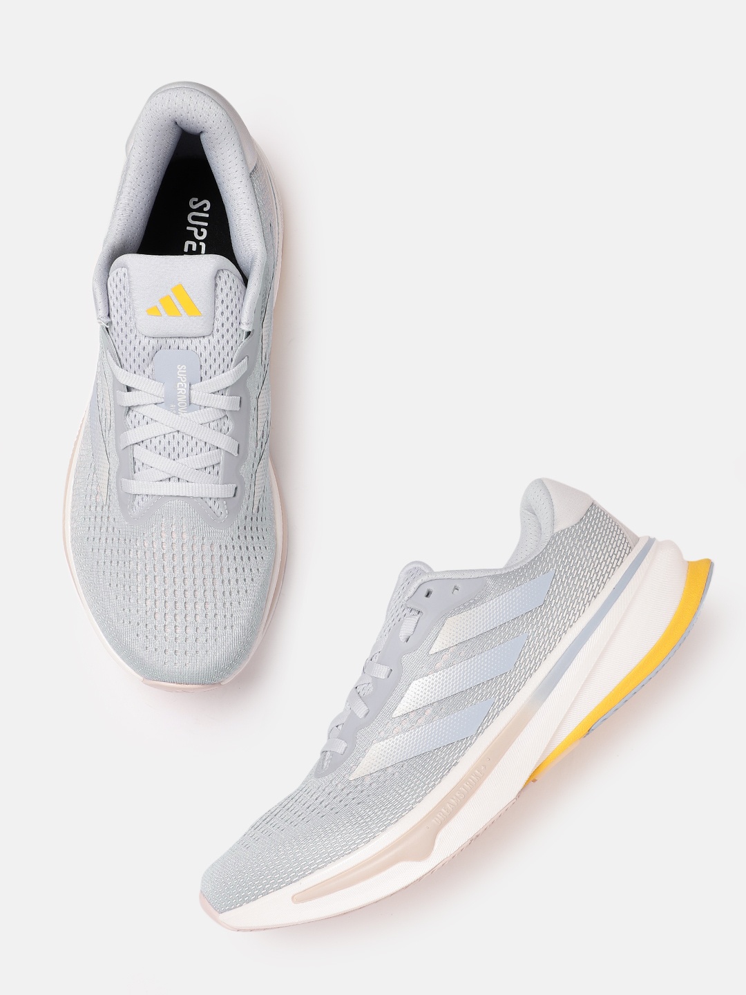 

ADIDAS Women Woven Design Round-Toe Supernova Rise Running Shoes with Striped Detail, Blue