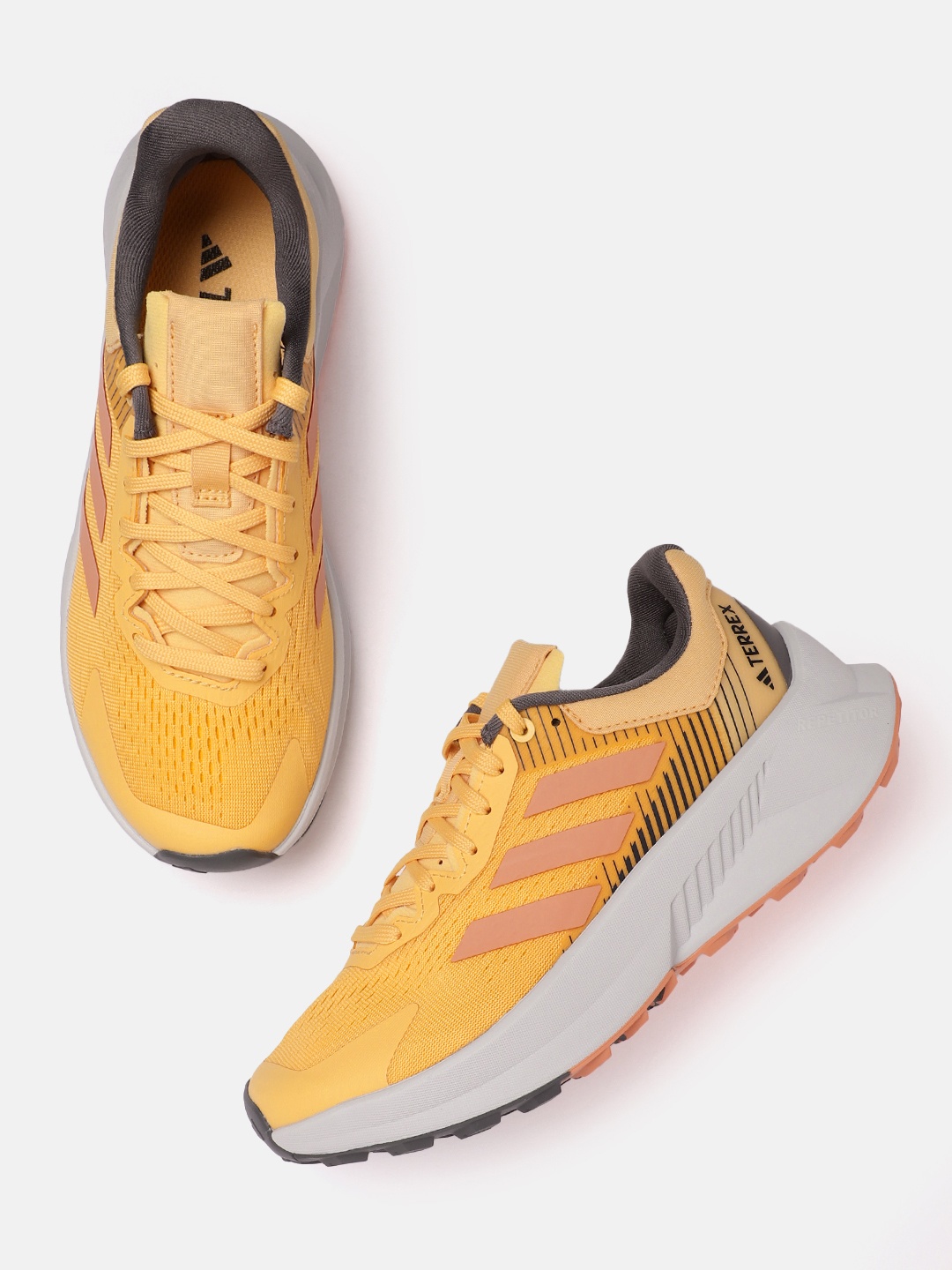 

ADIDAS Women Woven Design Terrex Soulstride Flow Running Shoes, Yellow