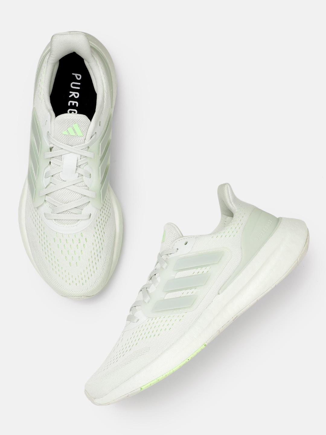 

ADIDAS Women Woven Design Pureboost 23 Running Shoes, Green