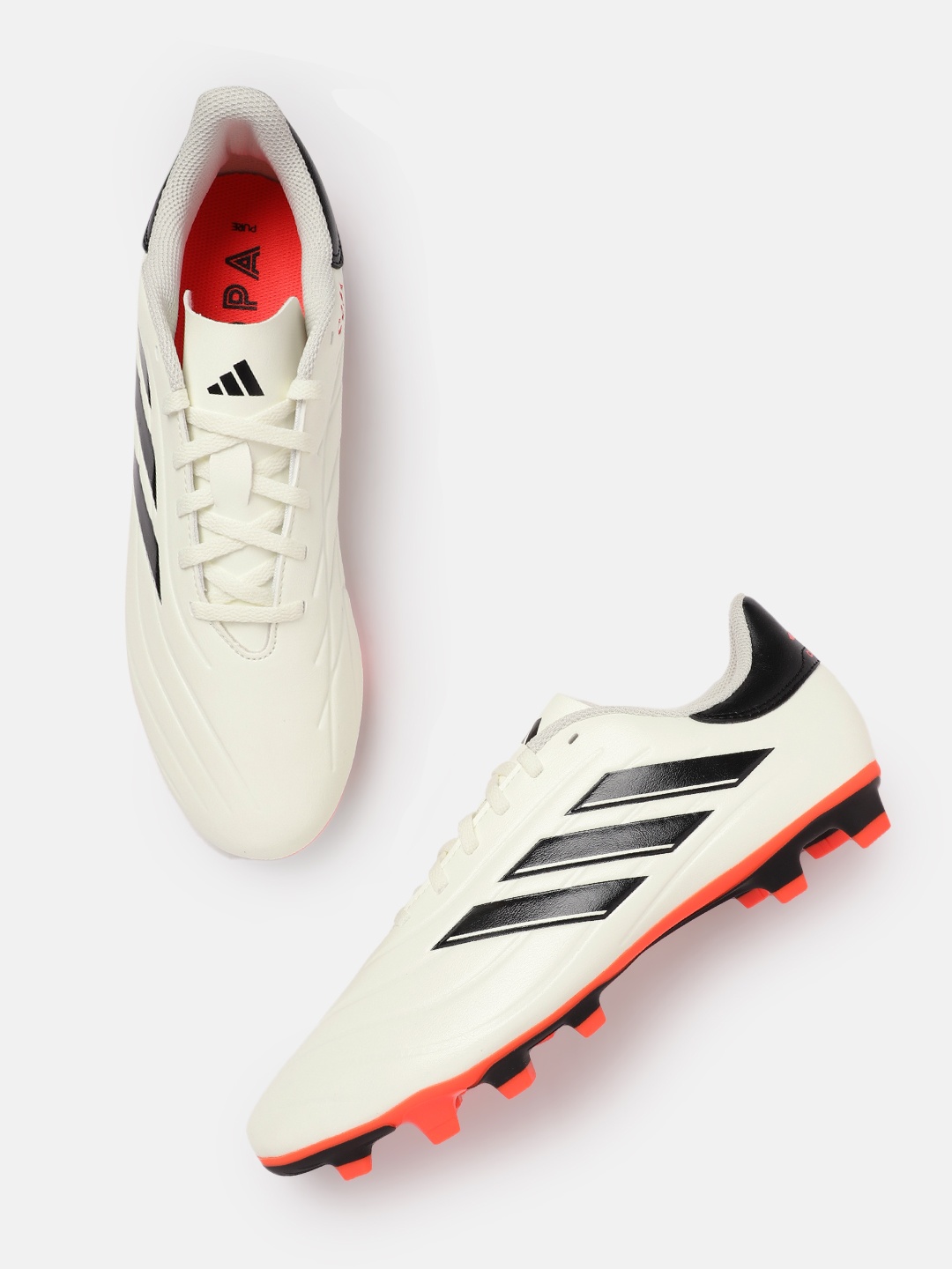 

ADIDAS Unisex Round-Toe Copa Pure 2 Club FxG Football Shoes with Striped Detail, Coffee brown