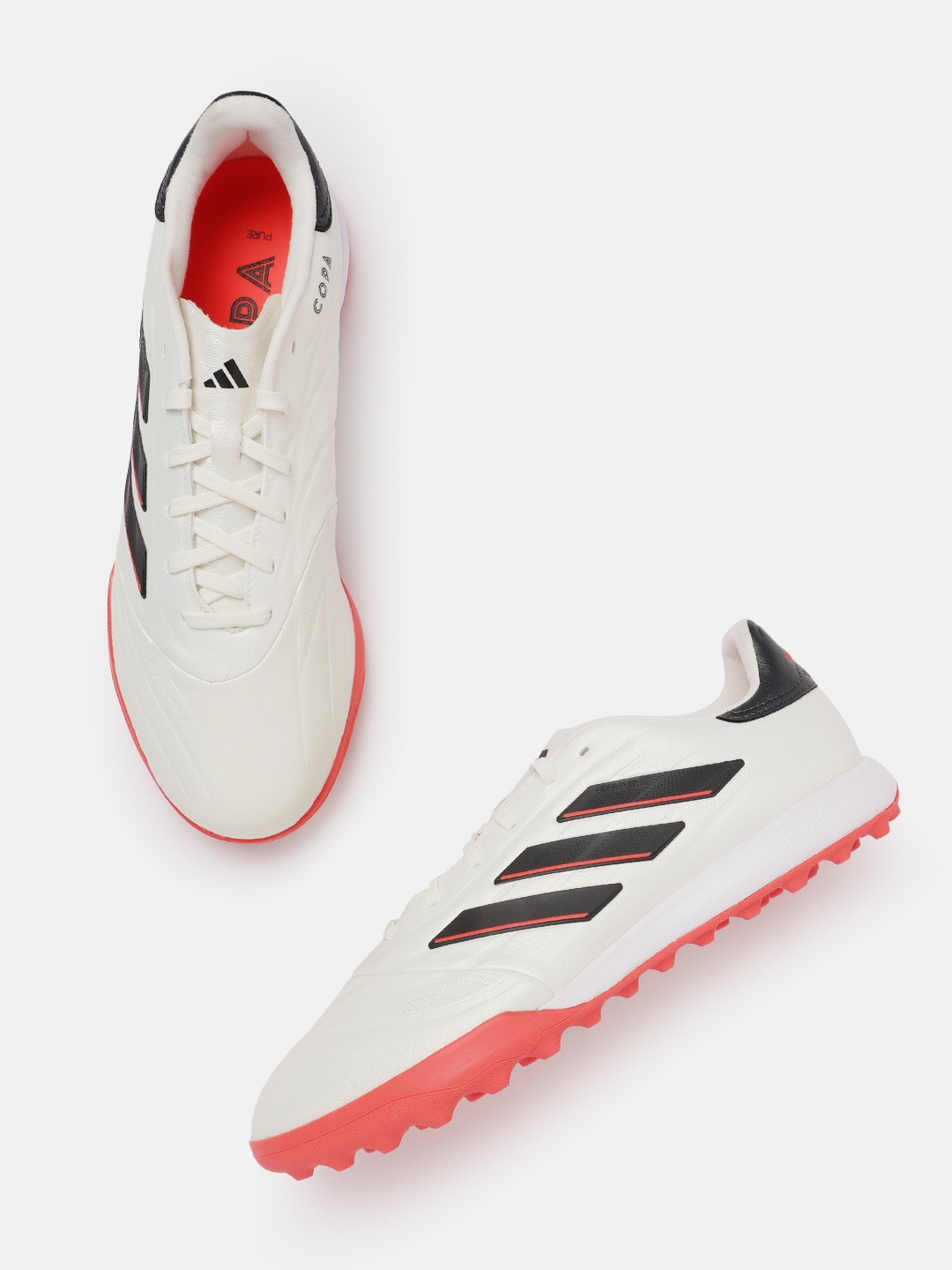 

ADIDAS Unisex Round-Toe Copa Pure 2 Elite TF Football Shoes, Cream