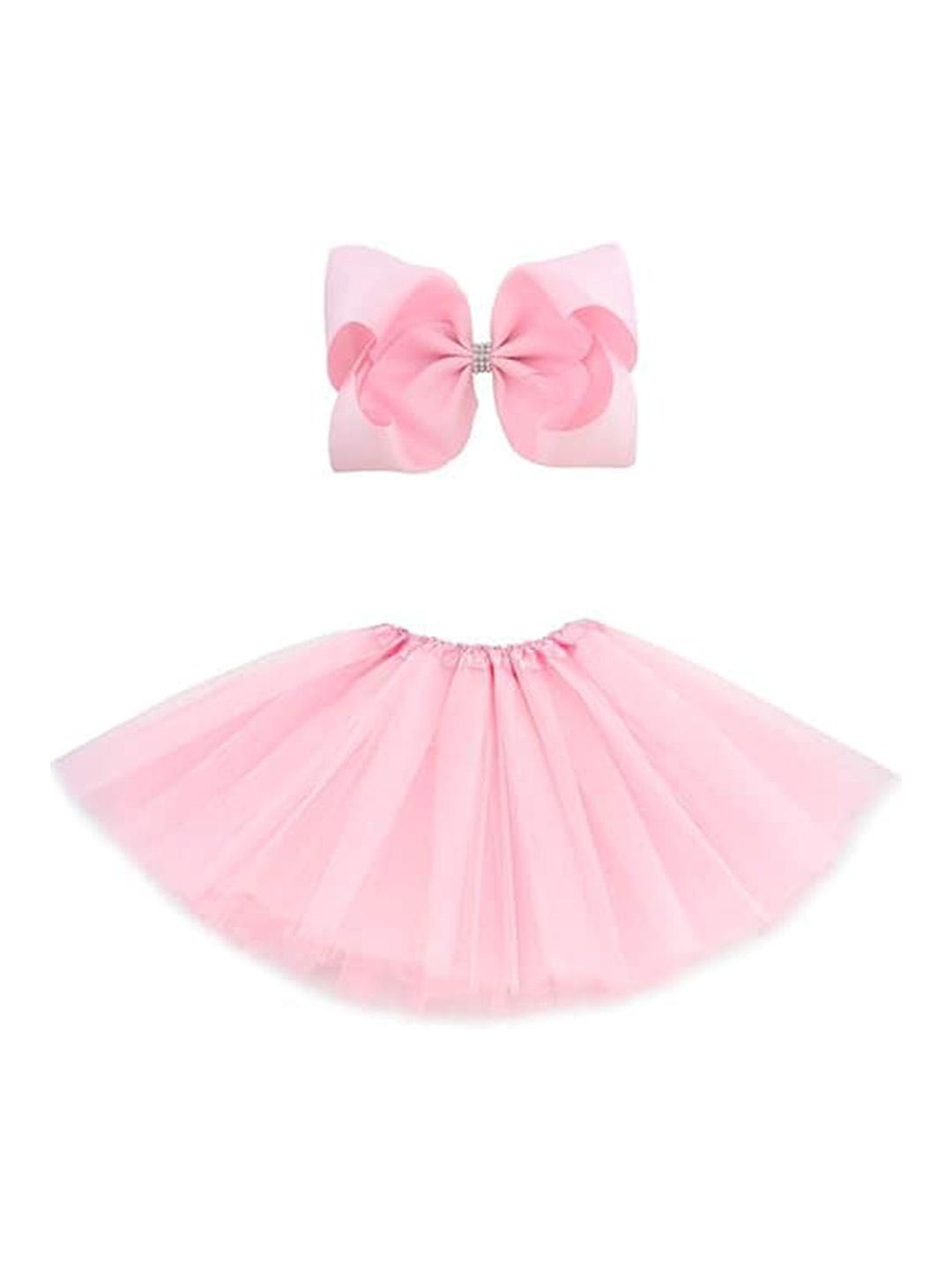 

TILISM Girls Flared Skirt With Bow, Pink
