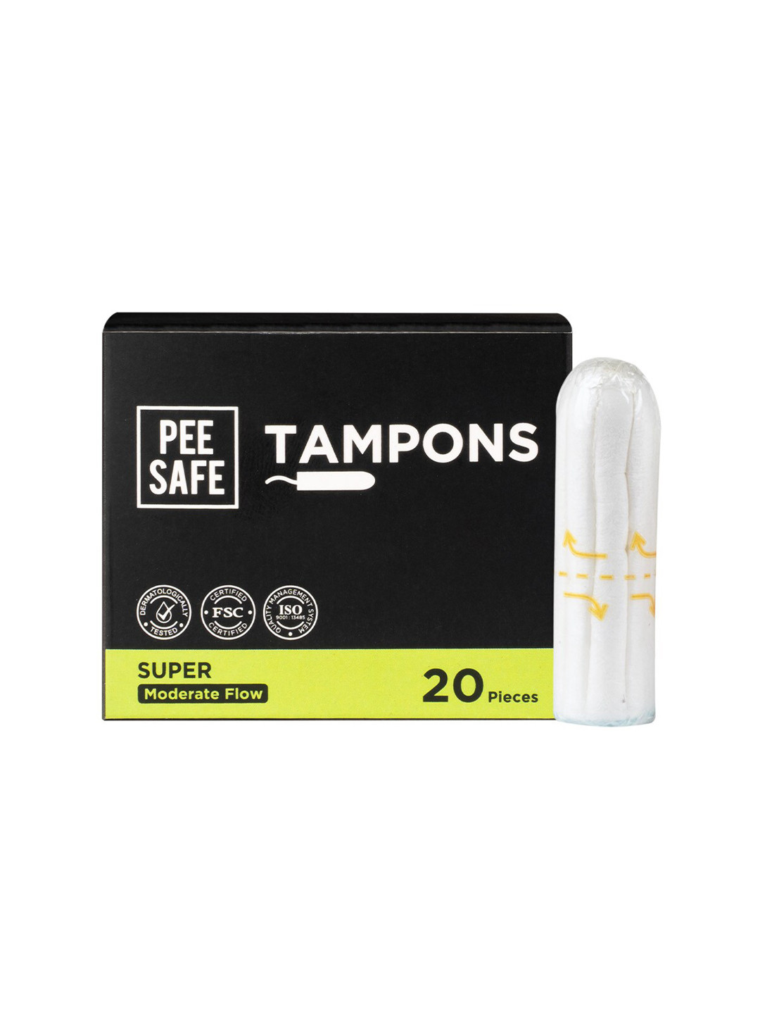 

PEESAFE Super Flow & FDA Approved Viscose Tampons - 20 Pcs, White