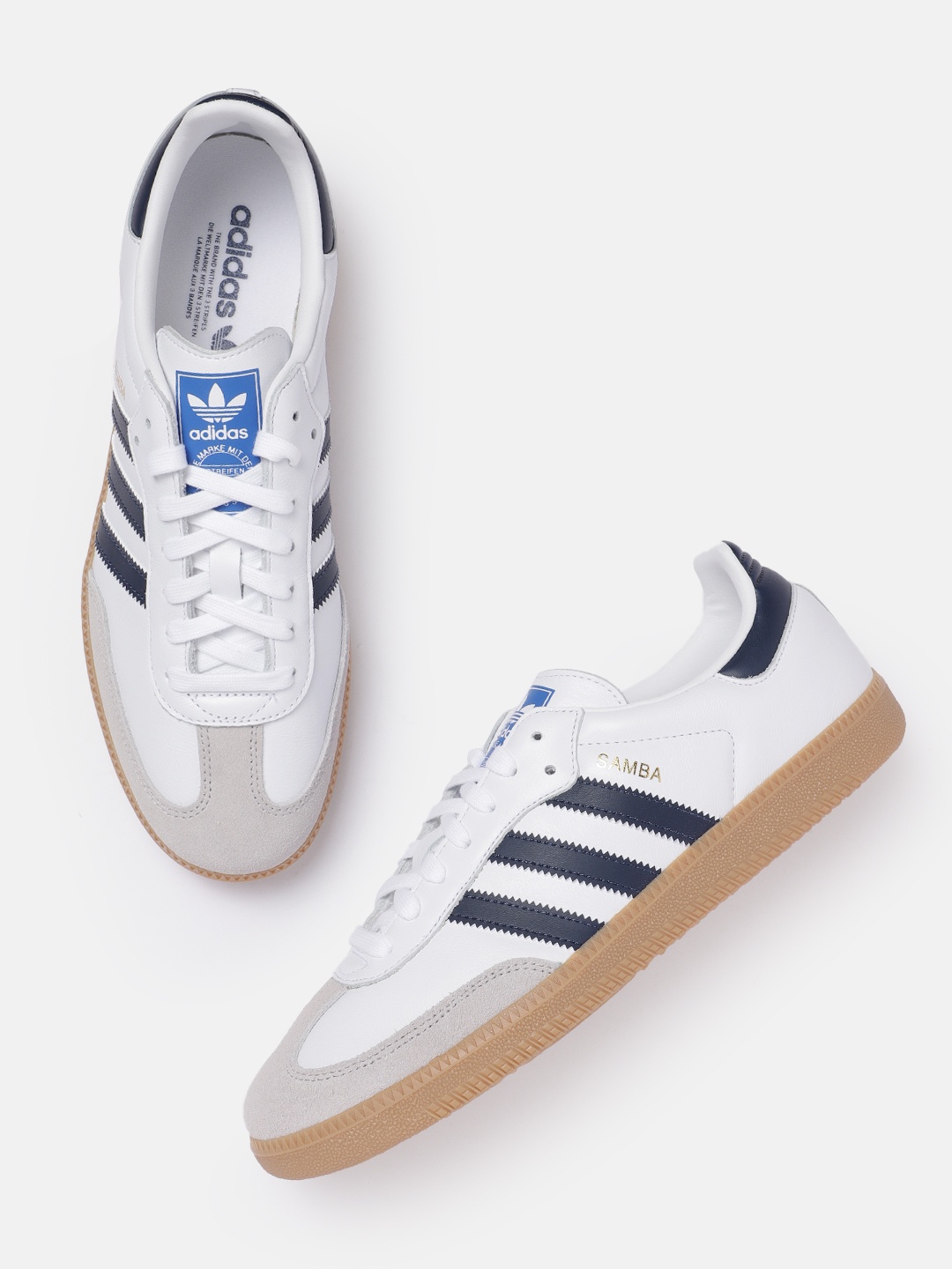 

ADIDAS Originals Men Samba OG Leather Sneakers, White