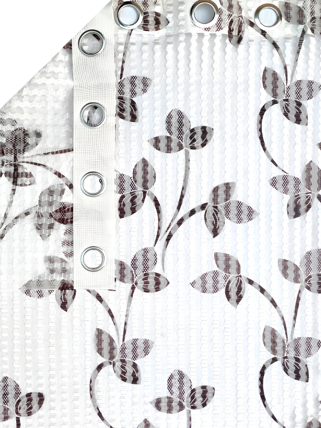 

Lunar Days Brown & White Floral Sheer Door Curtain