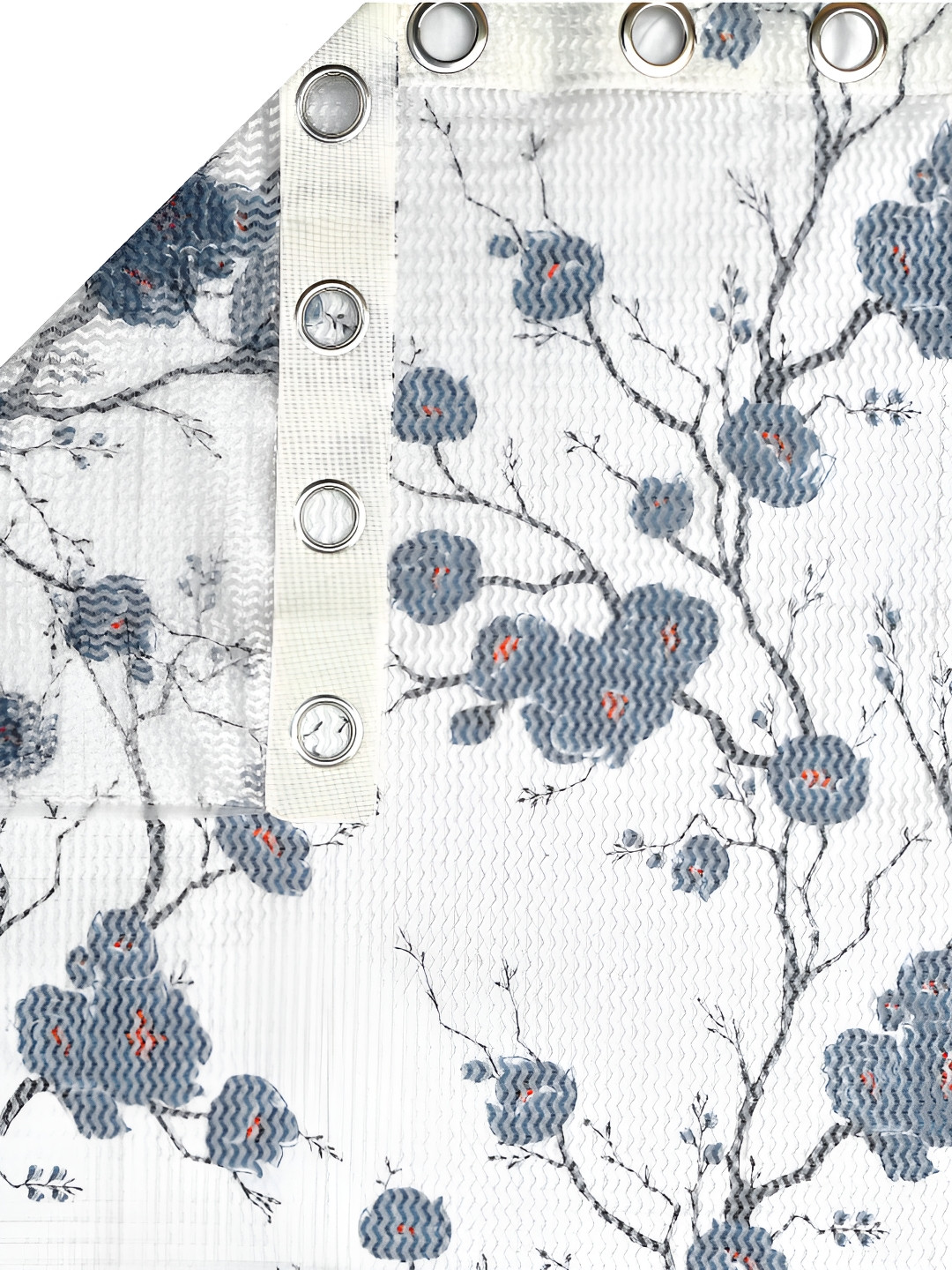 

Lunar Days Grey & White Floral Sheer Door Curtain