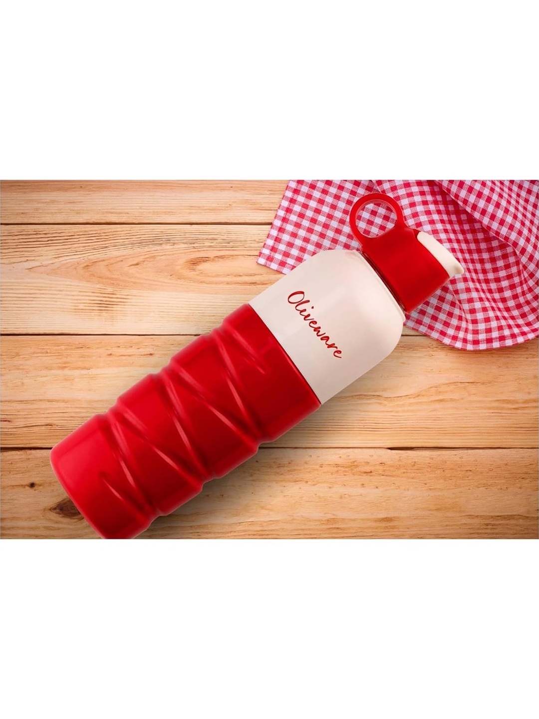 

SOPL-OLIVEWARE Red & White Single Solid Water Bottle 500 ML