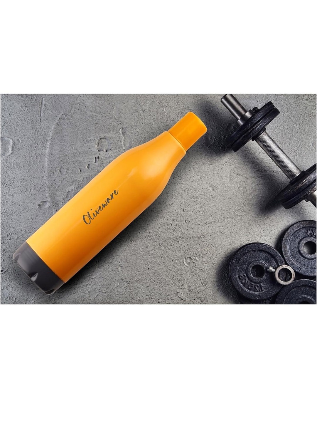 

SOPL-OLIVEWARE Yellow & Grey Printed Puff Insulated Water Bottle 700 ML