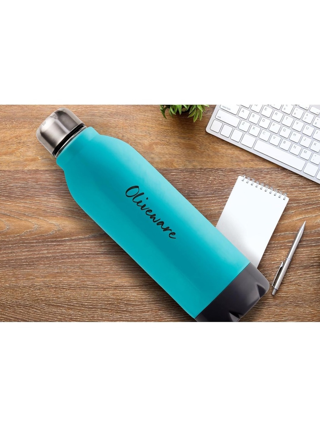 

SOPL-OLIVEWARE Blue Printed Puff Insulated Water Bottle 800 ML