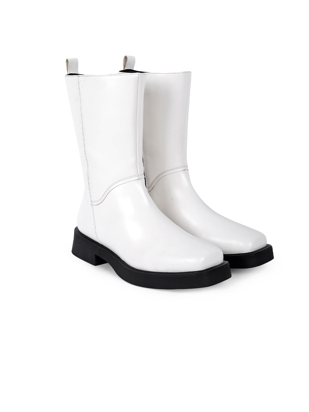 

yoho Women High Top Platform -Heeled Regular Boots, White